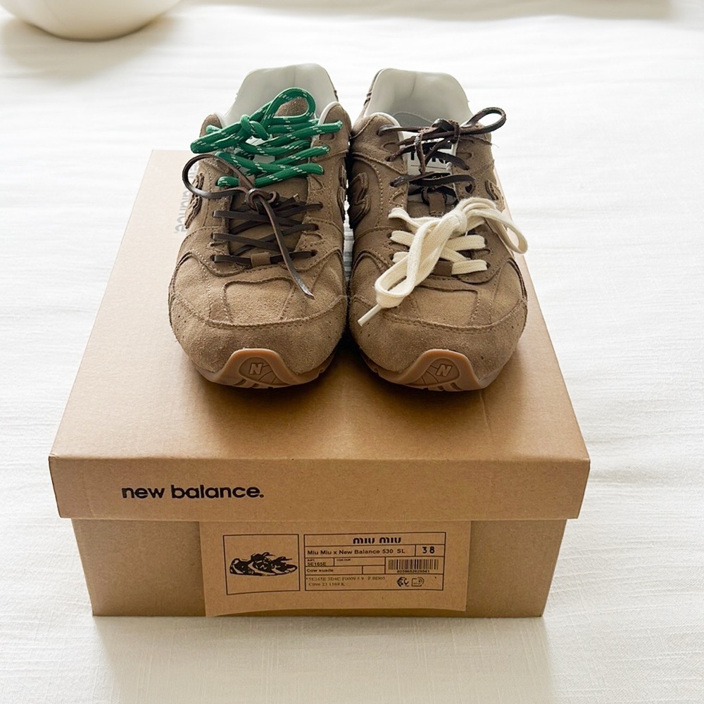 New Balance x Miu Miu 530 Suede Sneakers
